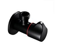 Vanne d'angle 1/2 x 1/2, 1/2 Fermer la vanne en cuivre, Douche d'arrêt de vanne Noir, vannes robinets Pour lavabo de Salle de Bain, Pour Balcon, Noir b (Couleur: Noir b)