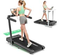 VANNECT 12% Incline Folding Treadmill, 14KM/H Treadmills for Home Foldable with APP & Heart Rate, Wider Belt, 400LBS Capacity Professional Running Machine for Home Office Use, Dual LED Screen