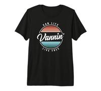 Vannin T Shirt Van Life Camping Vanner Camper Lovers Retro Premium T-Shirt