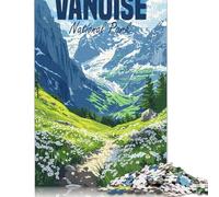 Vanoise National Park Puzzles for Woodenboard Puzzles Great Gift for Adults 500pcs (52x38cm)