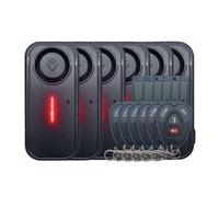 Vanolert Lite Van Alarm - 6 x Single Entry Units, DIY Battery-Powered Alarm-Before-Entry Deterrent, 113dB Siren, IP66 Rated, Wireless