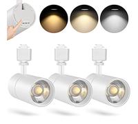 VANoopee 3-Color in 1 20W H Track Lighting Heads Dimmable Flicker Free Bright LED Track Lighting Fixtures for Accent Retail Kitchen Artwork, Linear Track Light H Type - CRI90+ 36° White - 3 Pack