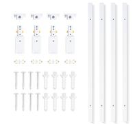 VANoopee H Track Lighting Rails Kit, 13FT H Type Track Rails White with End Caps and Live End Feed Connector, Compatible with Single Circuit 120V H Style Track System, for H LED Track Lighting Heads