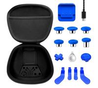 Vanpark Component Pack for Xbox Elite Series 2 Controller，Replacement Accessories Kit Include 1 Carrying Case, 1 Charging Dock&Cable, Metal 6 Joysticks, 4 Paddles, 2 D-Pads, 1 Adjustment Tool(Blue)
