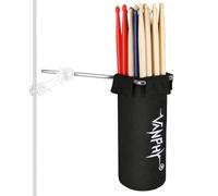 VANPHY Drumstick Bag Holder Drum Stick Holder Mallets Up to 14 Pairs of Drumsticks with Metal Extension Connecting Rod and Alloy Ashtray for Storing Drum Sticks Brushes or Other Small Accessories