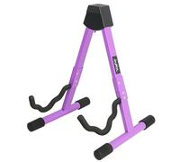 VANPHY Foldable Guitar Stand Folding A-Frame metal Acoustic Guitars Stand Adjustable Bass stand with Padded Classical ukulele stand floor Portable Guitar ukulele bass banjo Mandolin stand (Purple)