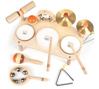 Vanplay Kids Drum Kit, Montessori Toys for 2 Year Old Boy Girl, 11 in 1 Musical Instruments for Toddlers 2-3, Baby Toys Birthday Gifts for Baby 18+ Months