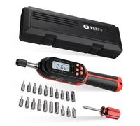 VANPO Digital Torque Screwdriver 2.66-53.1 in-lbs/0.3-6 Nm, Adjustable Screwdriver Torque Wrench Set with Buzzer/LED Indicator Notification for Bike Repairing, Tools, Maintenance and Mounting