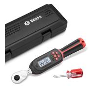 VANPO Digital Torque Wrench 3/8 Inch drive(5-99.5 ft-lbs./6.8-135Nm), ±2% Torque Accuracy, Electronic Torque Wrench with Preset Value, Buzzer and LED Notification for Automotive Motorcycle & Bicycle