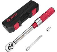 VANPO Drehmomentschlüssel 1/4 Zoll, 5-25 Nm Drehmomentschlüssel Fahrrad & Motorrad Set, ± 3% Fehlergenauigkeit mit Verlängerungsstange 10 cm, 3/8 "Adapter, 72 Zähne Wende Ratschenkopf mit Click
