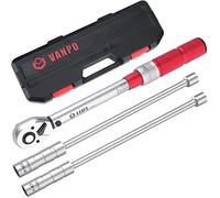 VANPO Torque Wrench 3/8 Inch, 5-60 Nm Torque Wrench Motorcycle & Car Set, ± 3% Error Accuracy, 72 Teeth with Lengths 30 cm Magnetic Spark Plug Sleeve 14/16 mm for BMW Spark Plugs Replace