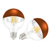 Vanpus E27 LED Bulb Warm White 6W Chocolate Half-Plated Lamp Bulb ⌀80mm