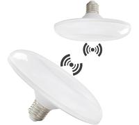 Vanpus Motion Sensor Light Bulb, E27 LED Light Bulb, Auto On/Off Radar Sensing Bulb, 15W Warm White (2700k),Dusk to Dawn Light Bulbs, Garages, Corridors, Courtyards, etc (2 Pack)