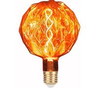 Vanpus Oversized Giant LED Light Bulb,6W, 2700K Warm White, E27,Φ15cm | Rose Gold Medium ,Dimmable,Large Edison Bulbs，No Flicker,CRI 90,3D Diamond Design