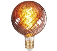 Vanpus Oversized Giant LED Light Bulb,6W Large Edison Bulbs,Dimmable,Φ150mm Stone Shape Warm White 2700K,Rose Gold Medium E27 Base, No Flicker, 1 Pack