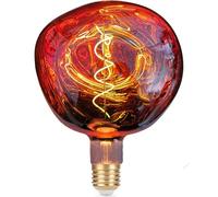 Vanpus Oversized Giant LED Light Bulb,6W Large Edison Bulbs,Dimmable,Φ20CM Stone Shape Warm White 2700K,Rose Gold Medium E27 Base, No Flicker, 1 Pack