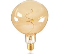 Vanpusus 150mm Giant Amber LED Light Bulb, 6W Dimmable Vintage Glass Globe, High CRI >90 & Flicker-Free, E27 Edison Screw