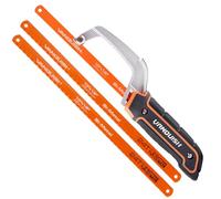 Vanquish Aluminum Frame Mini Wood Hack Saw with 2 Piece Extra Flexible Bi-Metal HSS Blades Cutter Hand Hacksaw for Woodworking and Metal NW4851