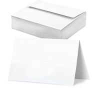 VANRA 100 Pack Gift Card Envelopes White Blank Greeting Cards with Envelopes A6 4x6 Inches Business Card Envelopes Wedding Invitation Cards Envelopes Pocket for Party Invoices