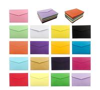 VANRA 170 Pack Mini Envelopes 17 Assorted Colors for Gift Card Envelopes, Cardstock, Index Cards, Business Card Envelope (4.5x3.2 in)