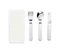VANRA 3-Piece Children Knife Spoon Fork Set 18/10 Stainless Steel Child Flatware Set Kids Utensils Set with Case for Lunch Box (Fork Spoon Knife Combo)