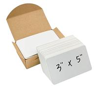 VANRA 300PCS Blank Index Cards 3x5 inches Note Cards Thick 110lb Cardstock Flash Cards, Unruled Study Cards for School Learning, Office (White, 3x5 inches)