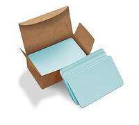 VANRA 300PCS Small Blank Index Cards 3.5x2 inches Note Cards Study Flash Cards, Word Message Gift DIY Cards Kraft Paper Tags (Blue, 300/Pack) (Blue)