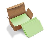 VANRA 300PCS Small Blank Index Cards 3.5x2 inches Note Cards Study Flash Cards, Word Message Gift DIY Cards Kraft Paper Tags (Mint Green, 300/Pack)