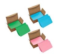 VANRA 300PCS Small Blank Index Cards 3.5x2 inches Note Cards Study Flash Cards, Word Message Gift DIY Cards Kraft Paper Tags (Assorted Colors, 300/Pack)