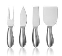 VANRA 4 PCS Cheese Knife Set Stainless Steel Butter Knife Set for Party,Wedding,Birthdays,Party (1 Shovel+1 Square Knife+2 Forks+1 Sharp Knife)