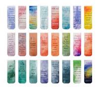 VANRA 48 Pieces Bible Verse Magnetic Bookmarks with Full Scripture Christian Inspirational Bookmark Clips with Bible Verses Magnet Page Markers for Kids Women Students Reading (Colorful)