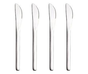 VANRA 5.8in 4-Piece Dessert Knives Set Stainless Steel Dinner Knife Appetizer Fruit Snack Serving Knives Small Flatware Set
