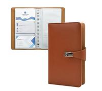 VANRA Business Card Book Holder Organizer, Leather Credit Card Holder with 300 Card Slots, Professional Credit Card Binder for Men and Women (Brown)
