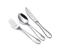 VANRA Children's Cutlery Set, Stainless Steel Flatware Silver Set Child Utensils/Dinnerware,Polish & Dishwasher Safe(Chrome Finished) (Fork Spoon Knife)