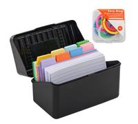 VANRA Index Card Holder 3x5 Flash Card Organizer Case (Black)