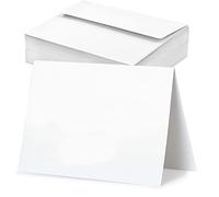 VANRA White Blank Greeting Cards with Envelopes 4.25x5.5 100 Pack White Cardstock with A2 Envelopes Bulk Self Seal for DIY Thank You Cards, Wedding Invitations Cards