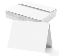 VANRA White Blank Greeting Cards with Envelopes 5x7 100 Pack White Cardstock with A7 Envelopes Bulk Self Seal for DIY Thank You Cards, Wedding Invitations Cards