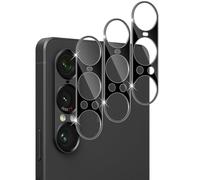 Vanrain Camera Protection for Tempered Glass for Sony Xperia 1 VII, Pack of 3, 9H Hardness Camera Protection, Ultra Clear, Scratch-Resistant Camera Lens Protective Glass for Xperia 1 VII, Black