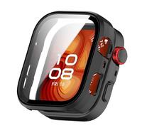 Vanrain Case for Huawei Watch Fit 4 Pro, 1 Piece 360° All-Round PC Case with Protective Glass Bumper Full Cover Protective Case Black