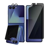 Vanrain Privacy Screen for Samsung Galaxy Z Flip 7, 1+1 Piece Protective Glass for Tempered Glass with Hydrogel Anti Spy Screen Protector and Camera Protection, 9H Hardness Protective Glass HD Clear