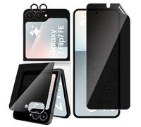 Vanrain Privacy Screen for Samsung Galaxy Z Flip 7 FE, 1+1 Piece Protective Glass for Tempered Glass with Hydrogel Anti Spy Screen Protector and Camera Protection, 9H Hardness Protective Glass HD