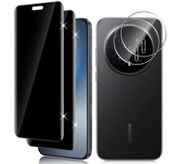 Vanrain Privacy Screen for Tempered Glass for Honor Magic 8 Pro 5G, Pack of 2 + 2 Privacy Protective Glass and Camera Protection, 3D Curved Ant Spy Screen Protector, 9H Hardness, Scratch-Resistant