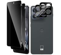 Vanrain Privacy Screen for Tempered Glass for Motorola Moto Edge 70, Pack of 2 + 2 Privacy Screen Protector and Camera Protection, Anti Spy Protective Glass 9H Hardness Scratch-Resistant Bubble-Free