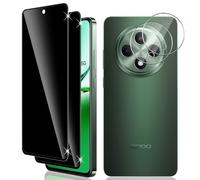 Vanrain Privacy Screen for Tempered Glass for OPPO Reno 12 FS 5G/OPPO Reno 12 F 5G, Pack of 2 + 2 Privacy Screen Protector and Camera Protection, Anti Spy Protective Glass 9H Hardness