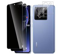 Vanrain Privacy Screen for Xiaomi 13T/13T Pro, Pack of 2 + 2 Anti-Spy for Tempered Glass and Camera Protection, 9H Hardness, Scratch-Resistant