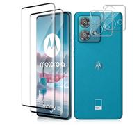 Vanrain Screen Protector for Motorola Moto Edge 40 Neo, Pack of 2 + 2 3D Curved Tempered Glass Protection Glass and Camera Protection, 9H Hardness Protective Glass HD Clear
