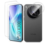 Vanrain Screen Protector for Vivo X300 5G, Pack of 2 + 2 Tempered Glass and Camera Protection, 9H Hardness Protective Glass HD Clear Anti-Scratch Bubble-Free