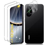 Vanrain Screen Protector for Xiaomi Poco F7, Pack of 2 + 2 Tempered Glass and Camera Protection, 9H Hardness Protective Glass HD Clear Anti-Scratch Bubble-Free