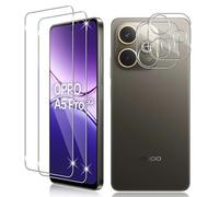 Vanrain Tempered Glass for OPPO A5 Pro 4G / 5G, 2+2 Pieces Glass Film and Camera Protection, 9H Hardness HD Definition Anti Scratch Screen