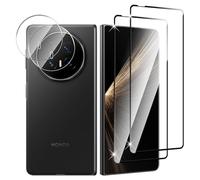 Vanrain Tempered Glass Screen Protector for Honor Magic V5 5G, Pack of 2 + 2 3D Curved Protective Glass and Camera Protection, 9H Hardness Display Protection HD Clear Anti-Scratch